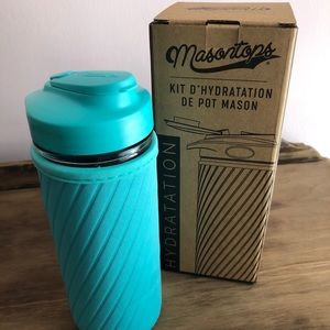 Masontops Glass Water Bottle with Sleeve